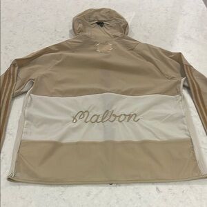 Malbon x Adidas Tan and Cream windbreaker size XL in EUC